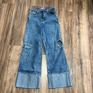 Vibrant Wide Leg and High Rise Jeans